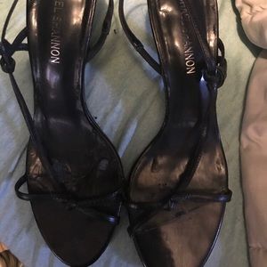 Black strappy heels
